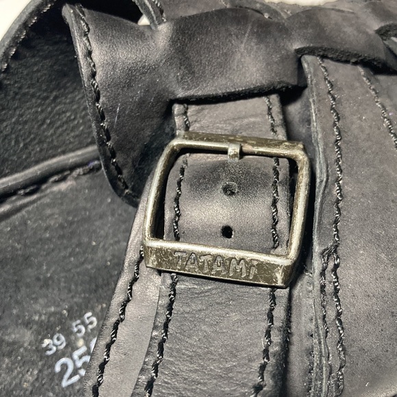 Tatami Birkenstock Women’s 8 Men's 6 Black Leather Clogs Mules Slip On - Picture 13 of 16